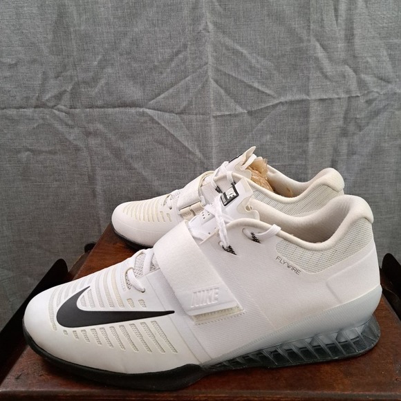 %Nike Romaleos 3 White/Black CrossFit Men Weightlifting Shoes Sz 15 / A 31 main image 9